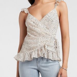 EXPRESZ Printed ruffle the cami size Xl